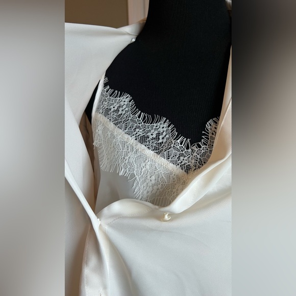 Zara basic cream blouse with attached cami sz XS - Picture 4 of 8